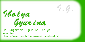ibolya gyurina business card
